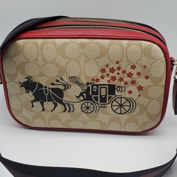 Coach Signature Ox and Carriage Jes Camera Bag